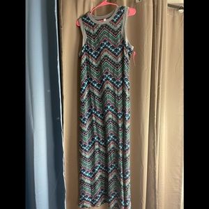 Aqua Tribal print dress